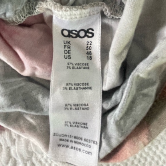 🔴 3 for $15 ASOS Pink and Fawn Tan Colored Long Sleeved Dress Size 18 - Picture 5 of 5